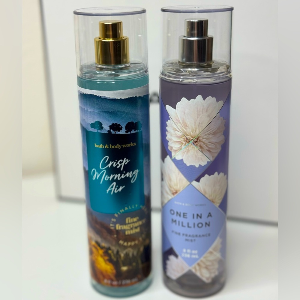2 NEW Discontinued FULL Sized B&BW Bottles- Morning Crisp Air & One in A Million